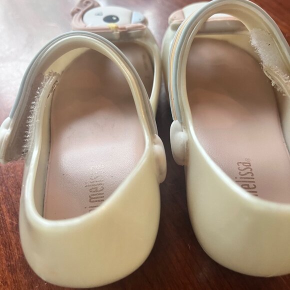 Mini Melissa‎ Unicorn Mary Jane Toddler Shoes Size 6 Off-White & Pink - Picture 6 of 6
